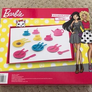 barbie kitchen playset tea set